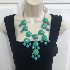 Ily Couture Statement Necklace Green/Turquoise